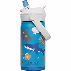 CamelBak Thrive Flip Straw Kids, 400 ml, Utilisation quotidienne, Bleu, Blanc, Acier inoxydable, Enfant, Garçon/Fille