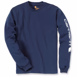 Carhartt Logo Longsleeve ( Longsleeve ), bleu, taille 2XL pour Hommes