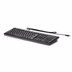 HP Clavier USB pour ordinateur, Taille réelle (100 %), Avec fil, USB, Noir