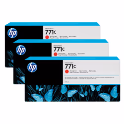HP 771C pack de 3 cartouches d'encre DesignJet rouge chromatique, 775 ml, Encre à pigments, 775 ml, 3 pièce(s), Multi pack