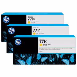 HP 771C pack de 3 cartouches d'encre DesignJet jaune, 775 ml, Encre à pigments, 775 ml, 3 pièce(s), Multi pack