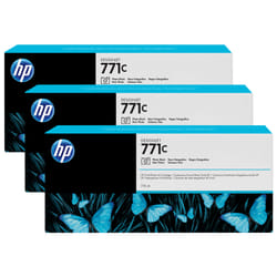 HP 771C pack de 3 cartouches d'encre DesignJet noir photo, 775 ml