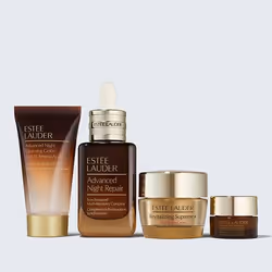Estée Lauder Nightly Renewal Skincare Set Cleanse + Repair + Glow, Femmes, Tous types de peau, Raffermissant, Hydratant, Répa ...