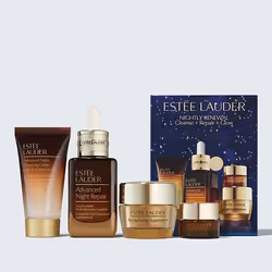 Estée Lauder Nightly Renewal Skincare Set Cleanse + Repair + Glow