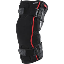 Troy Lee Designs 6400 Orthèses de genou, noir-rouge, taille S pour Hommes
