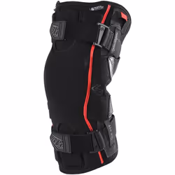 Troy Lee Designs 6400 Orthèses de genou, noir-rouge, taille S pour Hommes