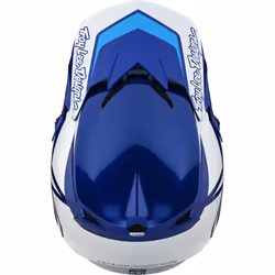 Troy Lee Designs GP Overload Casque de motocross, blanc-turquoise-bleu, taille L pour Hommes