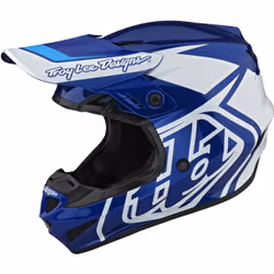 Troy Lee Designs GP Overload Casque de motocross, blanc-turquoise-bleu, taille XL pour Hommes