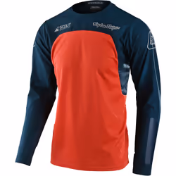 Troy Lee Designs Scout SE Systems Maillot de motocross, bleu-orange, taille S pour Hommes