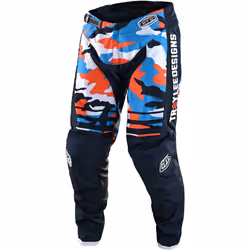 Troy Lee Designs GP Formula Camo Pantalon de motocross jeunesse, bleu-orange, taille 24 - Vue supplémentaire 2