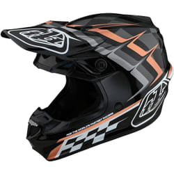 Troy Lee Designs SE4 Warped Polyacrylite MIPS Casque de motocross, noir, taille XL pour Hommes