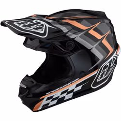 Troy Lee Designs SE4 Warped Polyacrylite MIPS Casque de motocross, noir, taille XL pour Hommes