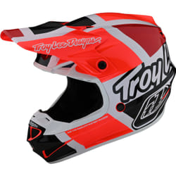 Troy Lee Designs SE4 Polyacrylite MIPS Quattro Casque de motocross, rouge-orange, taille M pour Hommes