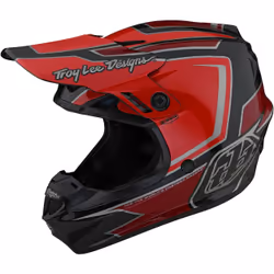 Troy Lee Designs GP Ritn Casque de motocross, noir-rouge, taille XS 54 55 pour Hommes