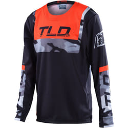 Troy Lee Designs GP Brazen Camo Maillot de motocross pour les jeunes, noir-orange, taille XS