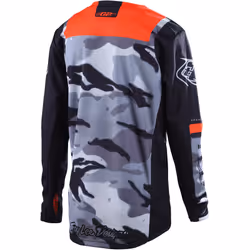 Troy Lee Designs GP Brazen Camo Maillot de motocross pour les jeunes, noir-orange, taille XL