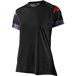 Troy Lee Designs Lilium Rugby Maillot de vélo à manches courtes pour dames, noir-multicolore, taille XS pour Femmes