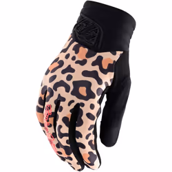 Troy Lee Designs Luxe Leopard Gants de motocross pour dames, orange-brun, taille XL pour Femmes