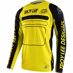 Troy Lee Designs SE Pro Drop In Maillot de motocross, noir-jaune, taille M pour Hommes