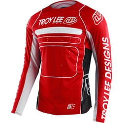 Troy Lee Designs SE Pro Drop In Maillot de motocross, blanc-rouge, taille XL pour Hommes