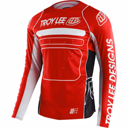 Troy Lee Designs SE Pro Drop In Maillot de motocross, blanc-rouge, taille XL pour Hommes