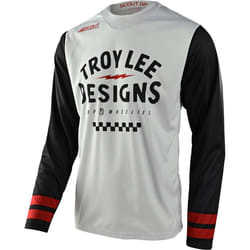 Troy Lee Designs Scout GP Ride On Maillot de motocross, gris-blanc, taille XL pour Hommes
