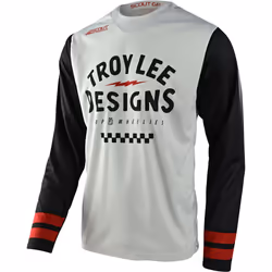 Troy Lee Designs Scout GP Ride On Maillot de motocross, gris-blanc, taille XL pour Hommes