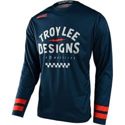 Troy Lee Designs Scout GP Ride On Maillot de motocross, bleu-orange, taille S pour Hommes