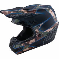 Troy Lee Designs SE4 Polyacrylite Matrix MIPS Casque de motocross, noir, taille XS 54 55 pour Hommes