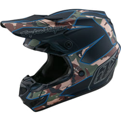 Troy Lee Designs SE4 Polyacrylite Matrix MIPS Casque de motocross, noir, taille L pour Hommes