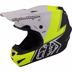 Troy Lee Designs GP Volt Casque de motocross, noir-blanc-jaune, taille XS 54 55 pour Hommes
