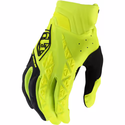 Troy Lee Designs SE Pro Solid Gants de motocross, noir-jaune, taille L pour Hommes