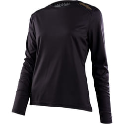 Troy Lee Designs Lilium Solid Black Ladies Maillot de vélo, noir, taille S pour Femmes