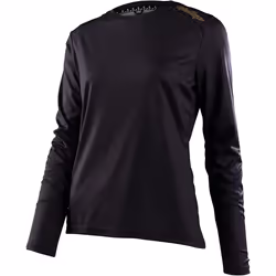 Troy Lee Designs Lilium Solid Black Ladies Maillot de vélo, noir, taille S pour Femmes