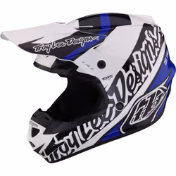 Troy Lee Designs GP Slice Casque de motocross, noir-blanc-bleu, taille XS 54 55 pour Hommes