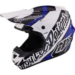 Troy Lee Designs GP Slice Casque de motocross, noir-blanc-bleu, taille XL pour Hommes