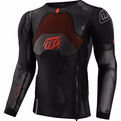 Troy Lee Designs Stage Ghost D3O Baselayer Chemise de protection à manches longues, noir, taille L pour Hommes