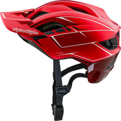 Troy Lee Designs Flowline SE MIPS Pinstripe Casque de vélo, noir-blanc-rouge, taille XL 2XL pour Hommes