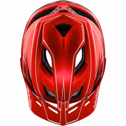 Troy Lee Designs Flowline SE MIPS Pinstripe Casque de vélo, noir-blanc-rouge, taille XL 2XL pour Hommes