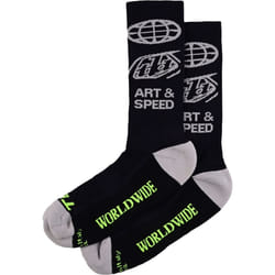 Troy Lee Designs Worldwide Perfomance Chaussettes, noir-gris, taille L XL pour Hommes