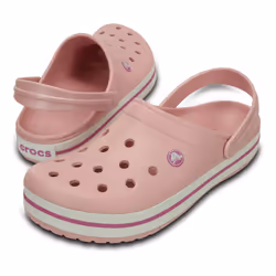Crocs Crocband Blocages Unisexe Rose, Blanc