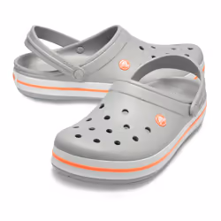 Crocs Crocband Blocages Unisexe Gris, Orange, Blanc - Vue supplémentaire 2