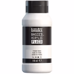 Peinture acrylique - Fluide - Blanc de Titane - 432 - Liquitex - Basics Acrylic fluid - 118ml