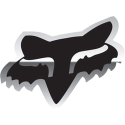 Fox Head Autocollant 2,5 Zoll, or-argent