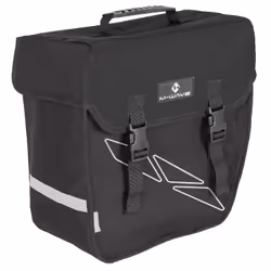 M-Wave Amsterdam Single, Arrière, Sacoche pour bicyclette, Polyester, Noir, Gris, 18 L, 180 mm