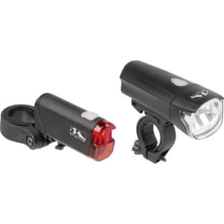 Kit déclairage de vélo M-WAVE ATLAS K50 LED (RVB) noir - Pour voir - Batterie