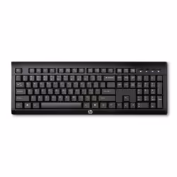 HP Clavier sans fil K2500, Taille réelle (100 %), Sans fil, RF sans fil, Noir