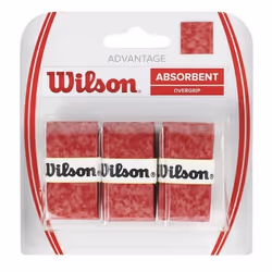 Surgrip - WILSON - Advantage Overgrip - Rouge - Lot de 3 - Confortable et résistant