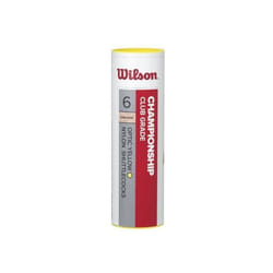 Tube de volants - Wilson - Championship - Jaune - 6 pièces - Badminton