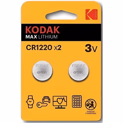 2 PILES CR1220 KODAK en blister